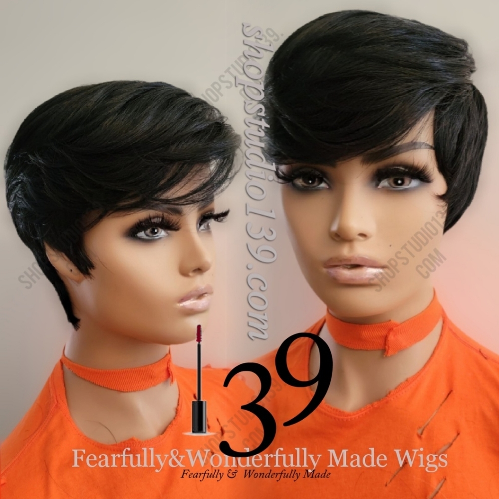 Human hair short pixie wig